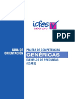 Ejemplos de preguntas Competencias genéricas del ECAES