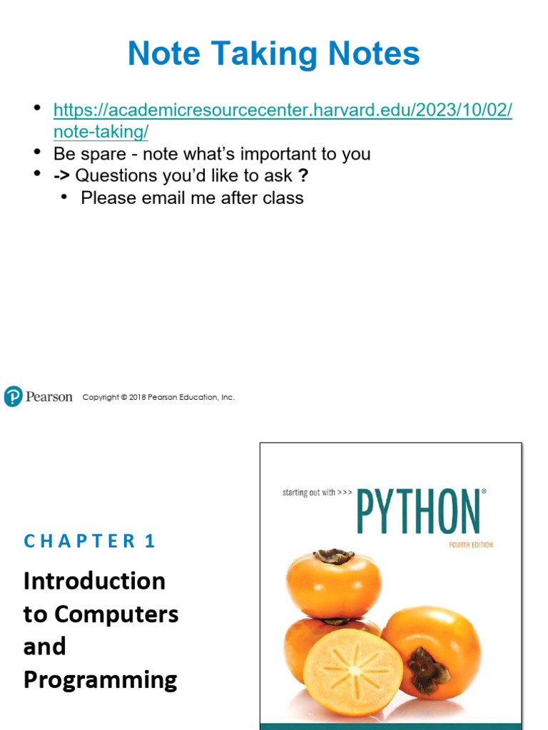 Gaddis Python 4 e Chapter 01 As of 20260121 | PDF | Computer Data ...