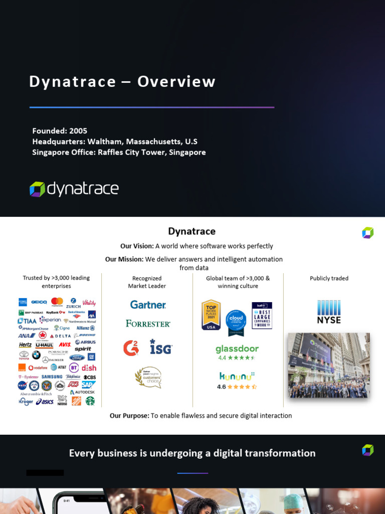 Dynatrace Company Profile & Use Case 2023 | PDF | Computer Science ...