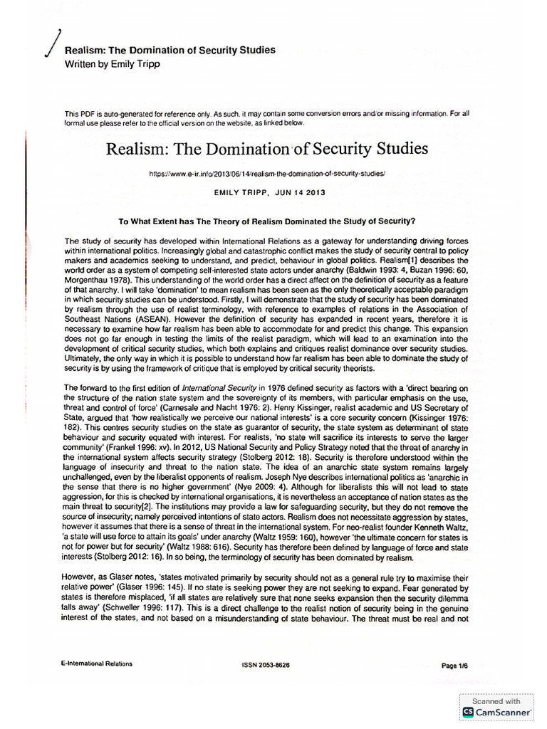 Realism | PDF