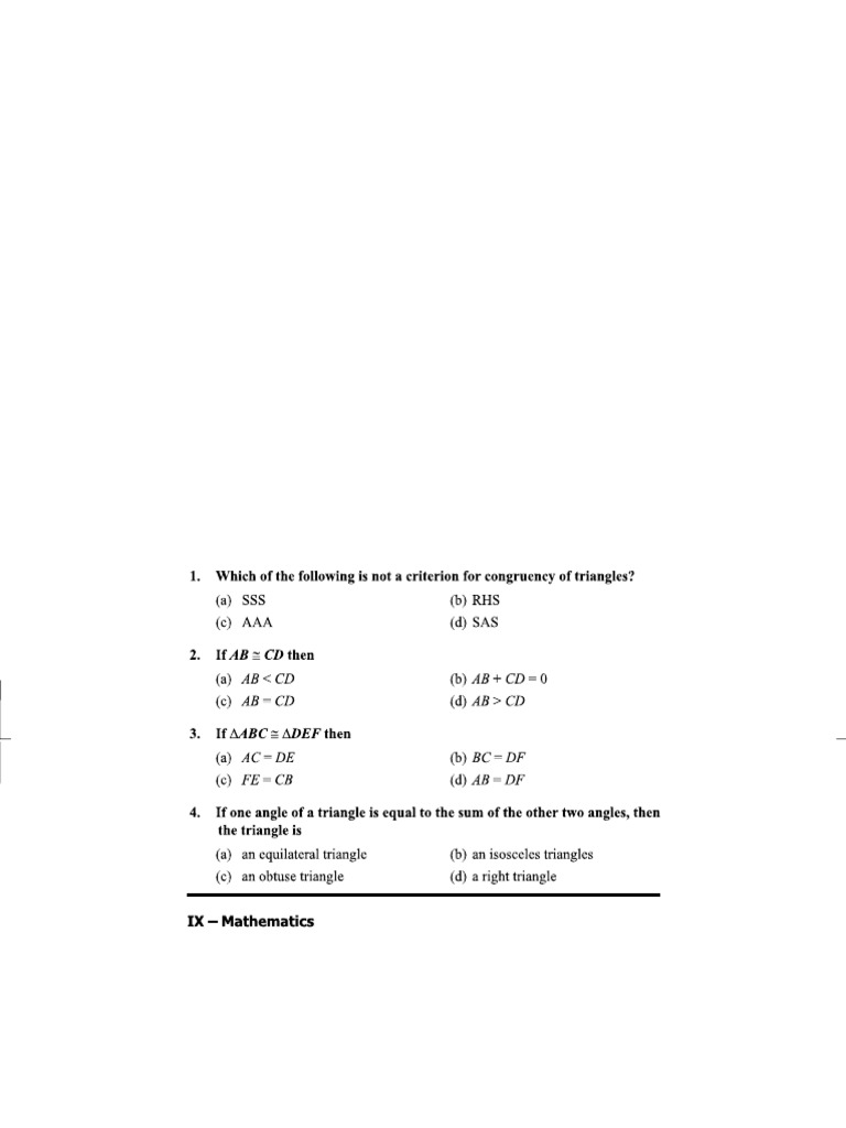 Class 9th Maths Chapter Triangles New (1) (2) | PDF