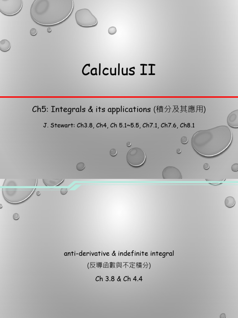 Calculus Ch5 Integrals and Its Applications | PDF | Integral | Area