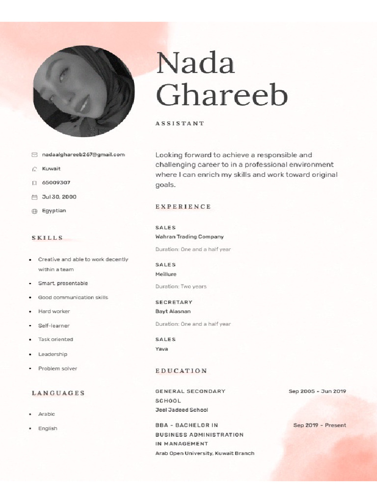 Nada CV | PDF