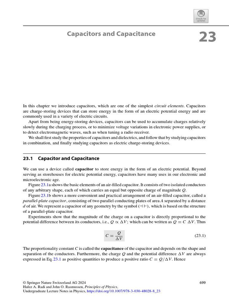 Capacitors and Capacitance | PDF | Capacitor | Capacitance
