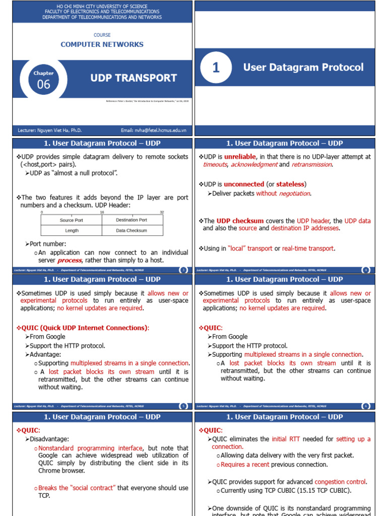 Chapter 6. UDP Transport | PDF | Port (Computer Networking) | Network ...