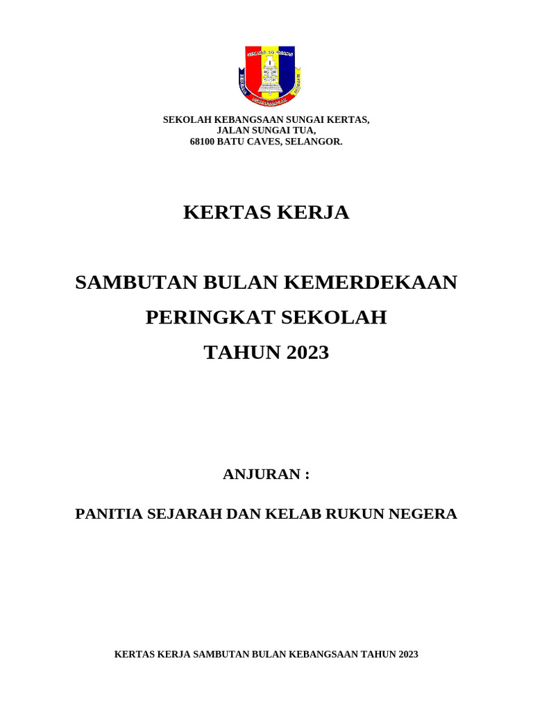 (L) Kertas Kerja Bulan Merdeka 2023 | PDF