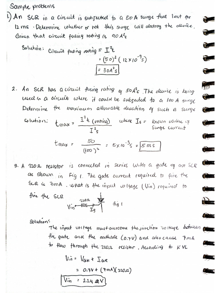SCR Sample-Problem Notes | PDF