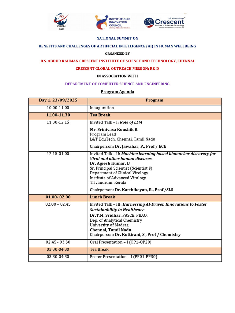 Program Schedule - AI Summit | PDF | Artificial Intelligence ...