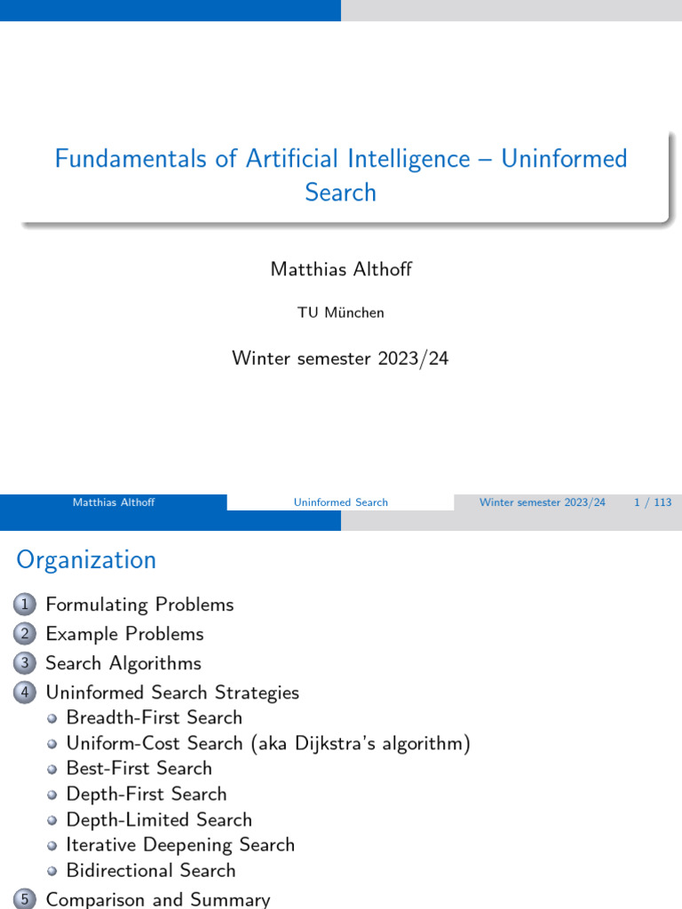 Slides Uninformed Search | PDF | Vertex (Graph Theory) | Queue ...