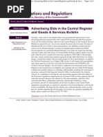 Advertising Bids in The Massachusetts Goods and Services Bulletin and The General Register