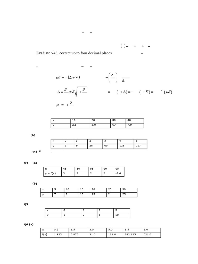 Assignment (BAS 202) | PDF | Interpolation | Mathematics