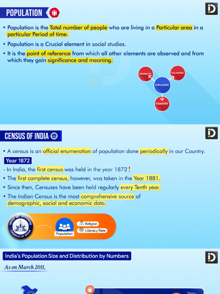 Population Class 9 Notes PDF | PDF