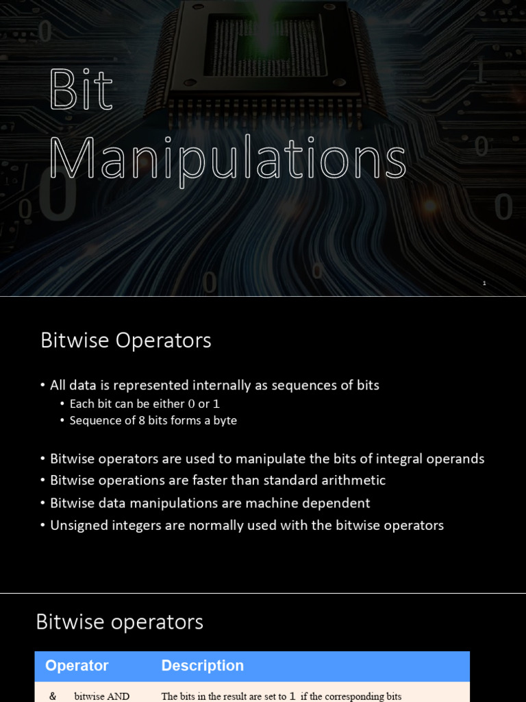 11-ITP - Bit Manipulations | PDF | Software Engineering | Theory Of ...