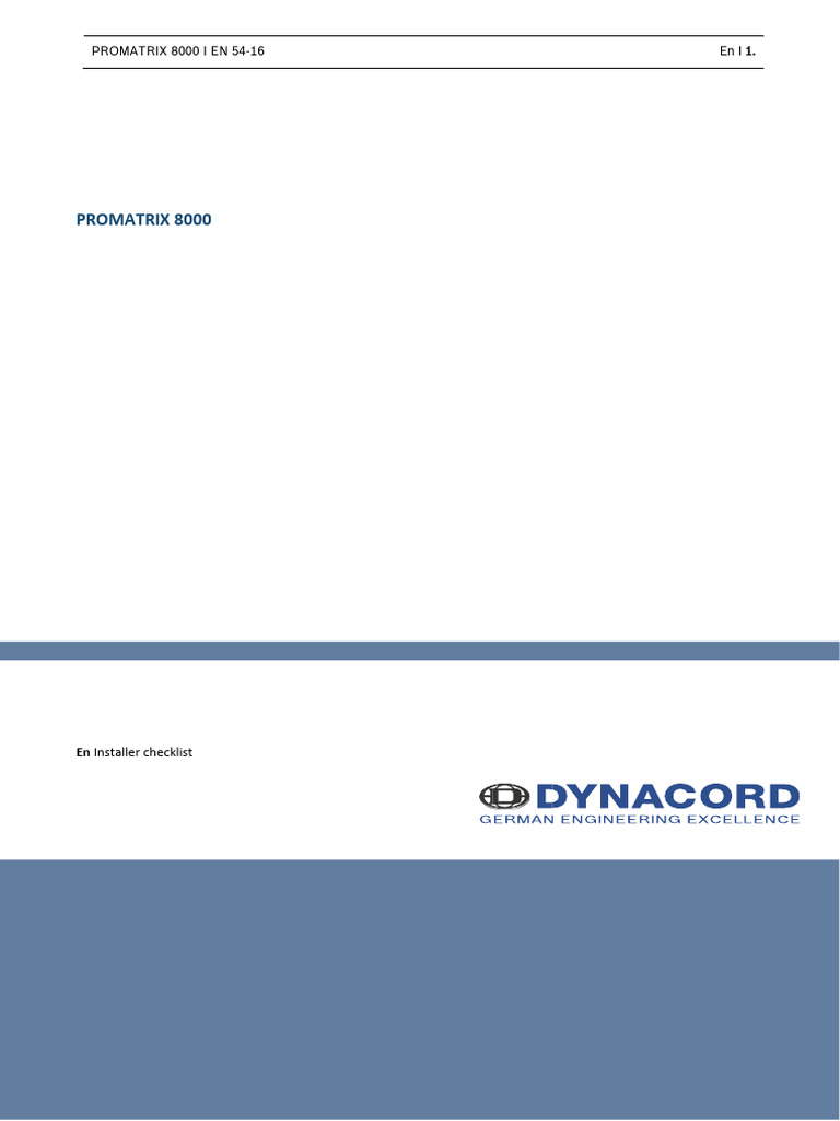 En 54 Certified Installer Checklist | PDF | Power Supply | Menu (Computing)
