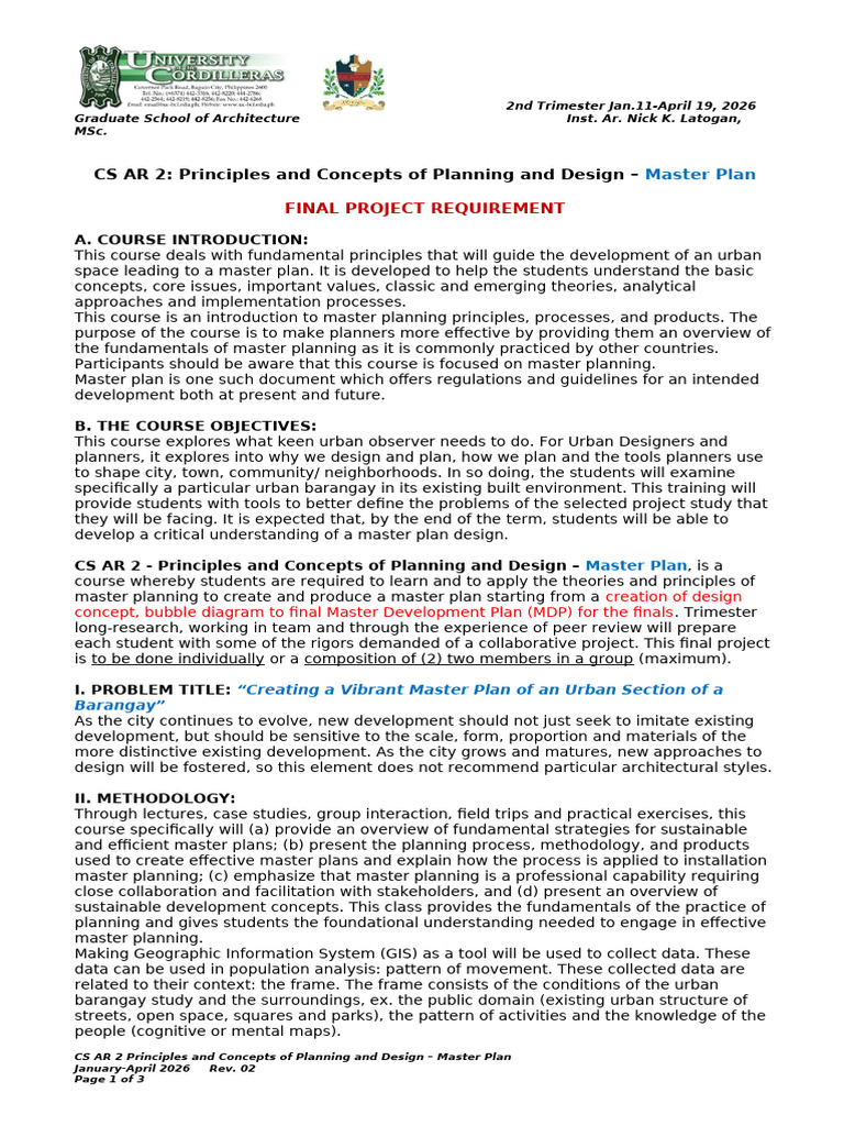 CS AR 2 Final Project (2) | PDF | Urban Planning | Swot Analysis