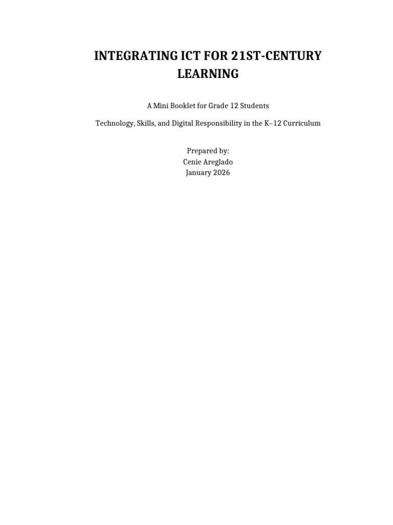 ICT Mini Booklet Softbind Cenie Areglado | PDF