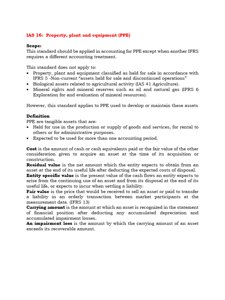 IAS 16 PPE - Materials02032026 | PDF | Fair Value | Depreciation