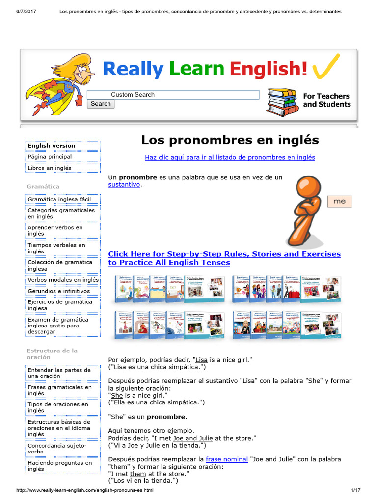 Los Pronombres en Inglés 2 | PDF | Gramática inglesa | Pronombre