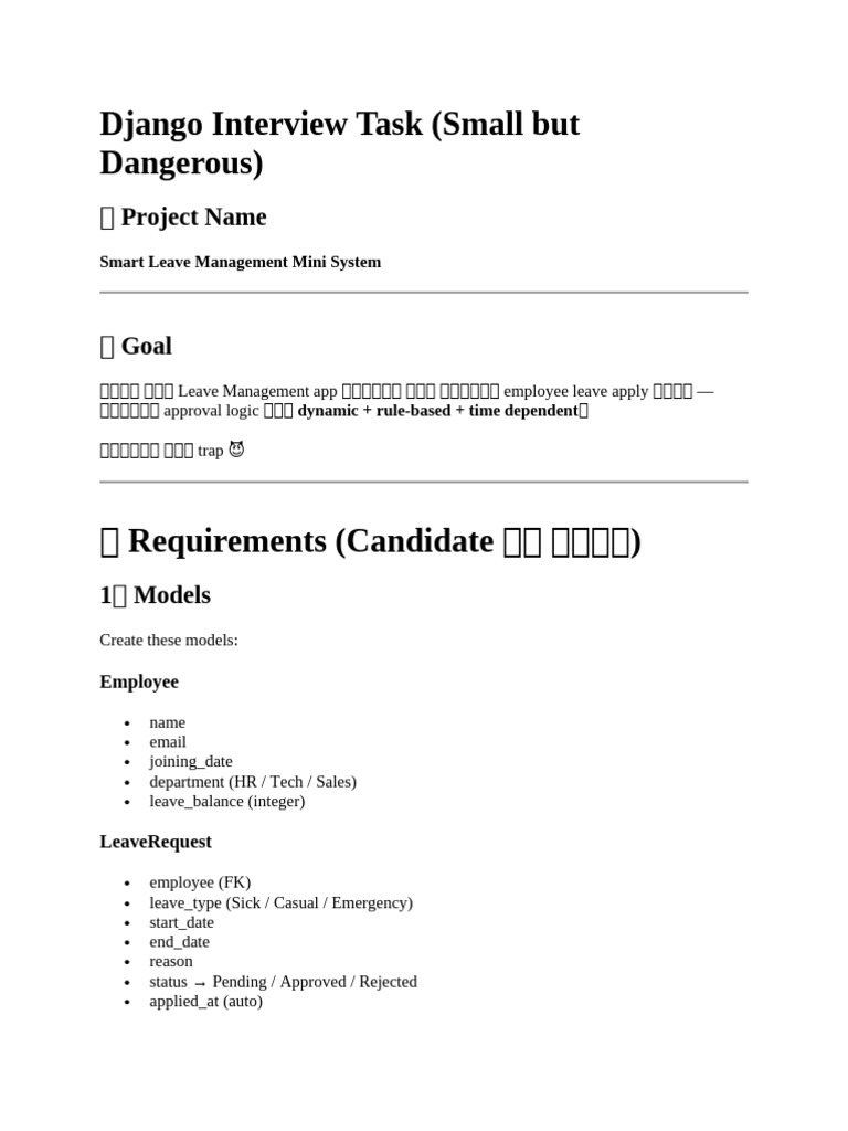 Django Interview Task | PDF