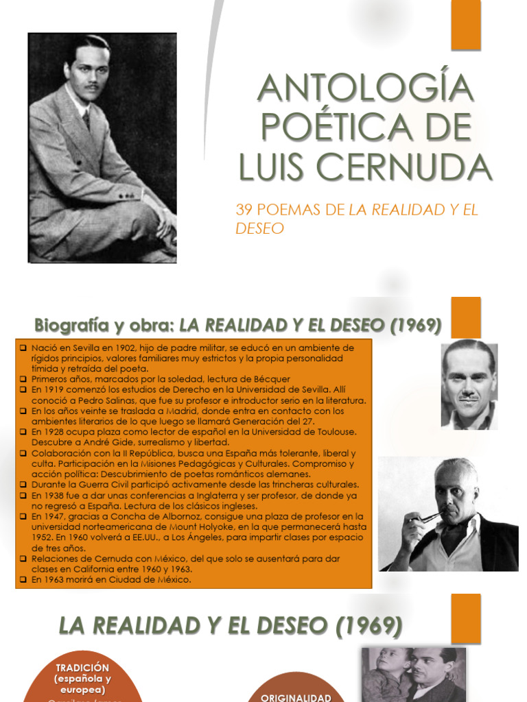 2 Cernuda Presentación de La Realidad y el Deseo | PDF | Amor