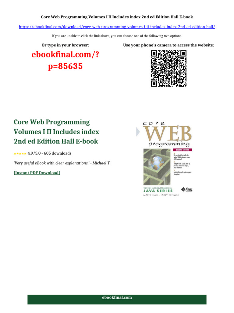 Core Web Programming Volumes I II Includes Index 2nd Ed Edition Hall ...