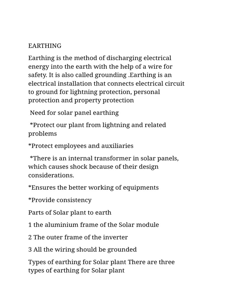 Earthing Notes PDF | PDF