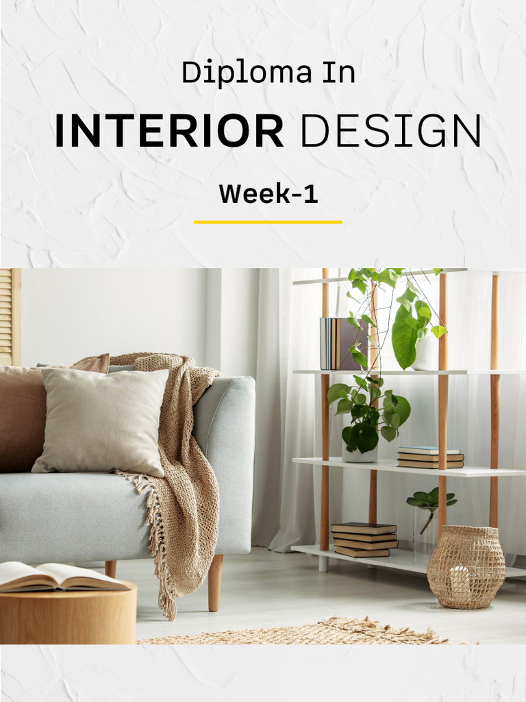 E-Work Book Diploma Interior Design Week-1 | PDF