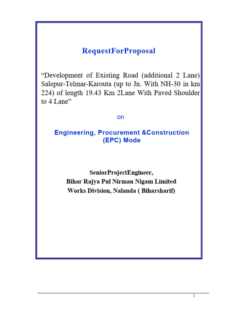 RFP Document | PDF | Joint Venture | Business