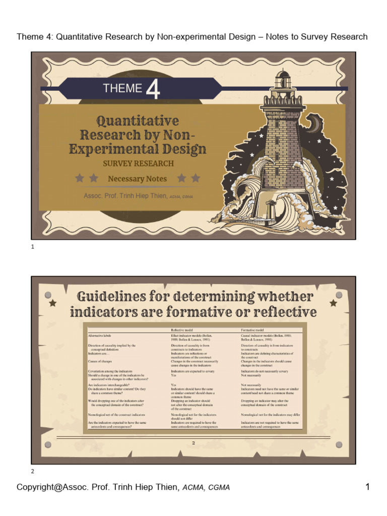 Lecture Note - Notes On Survey Research | PDF | Structural Equation ...