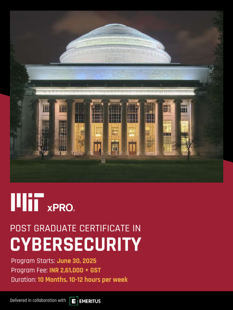 MIT XPRO Cybersecurity - Brochure - FY25 | PDF | Computer Security ...