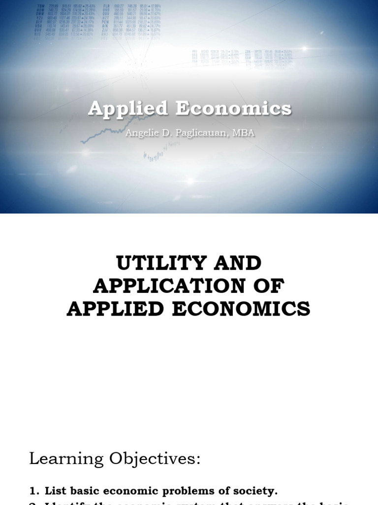 Week2 AppliedEconomics | PDF
