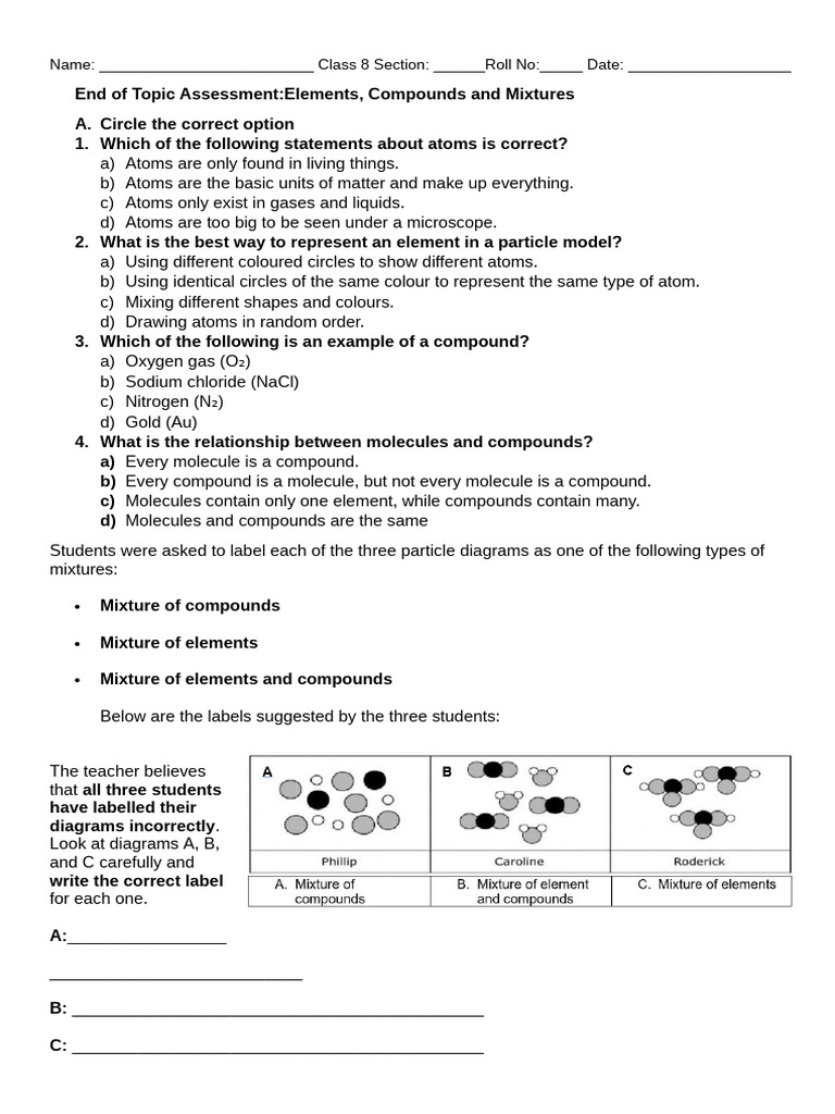 End of Topic Assessment | PDF