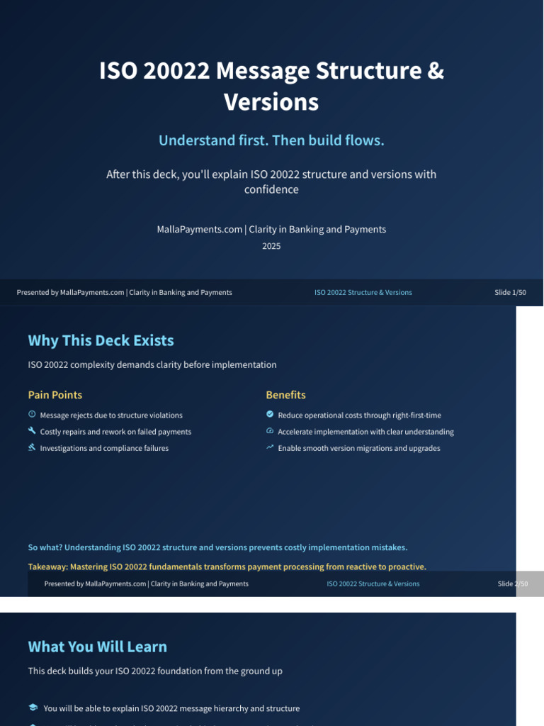 ISO20022 MSG Structure and Versions | PDF | Information | Regulatory ...