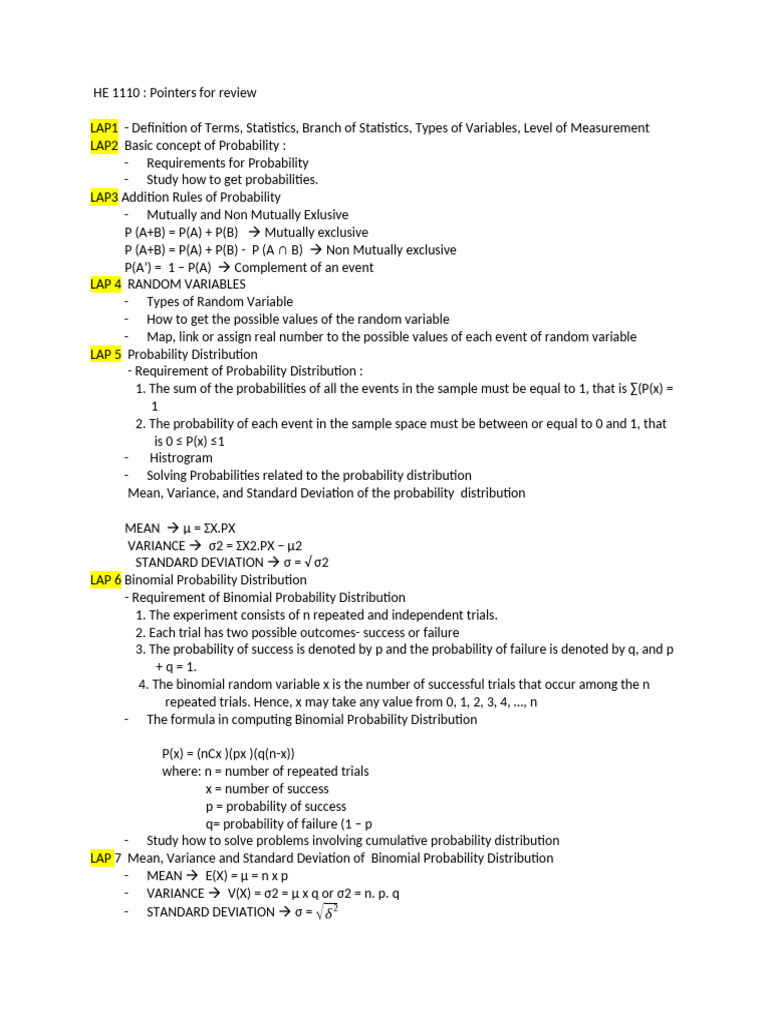 Hge 1110 Prelim Reviewer | PDF