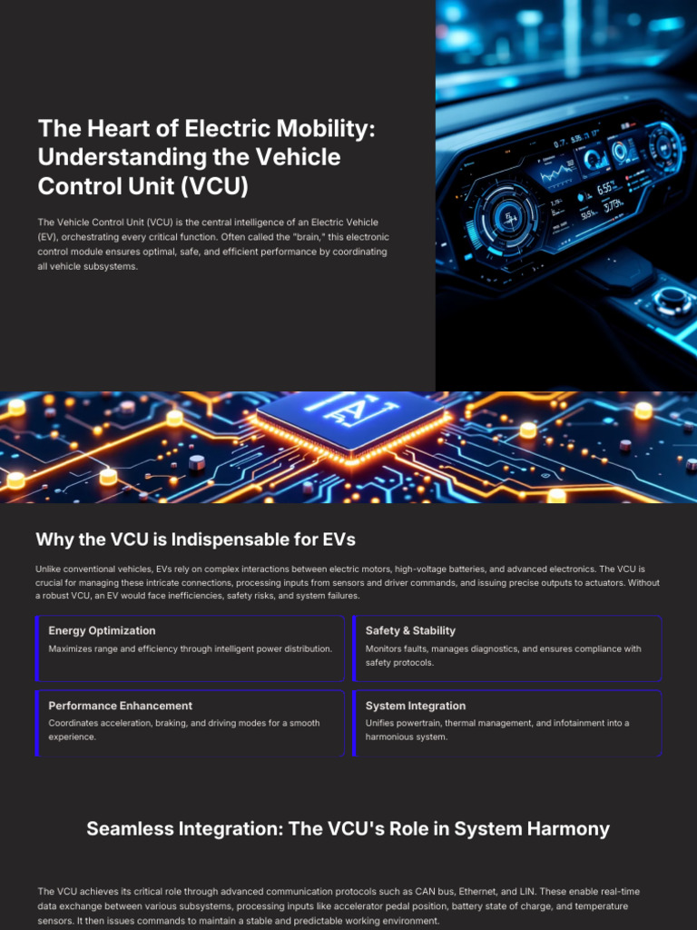 The Heart of Electric Mobility Vehicle Control Unit VCU | PDF ...
