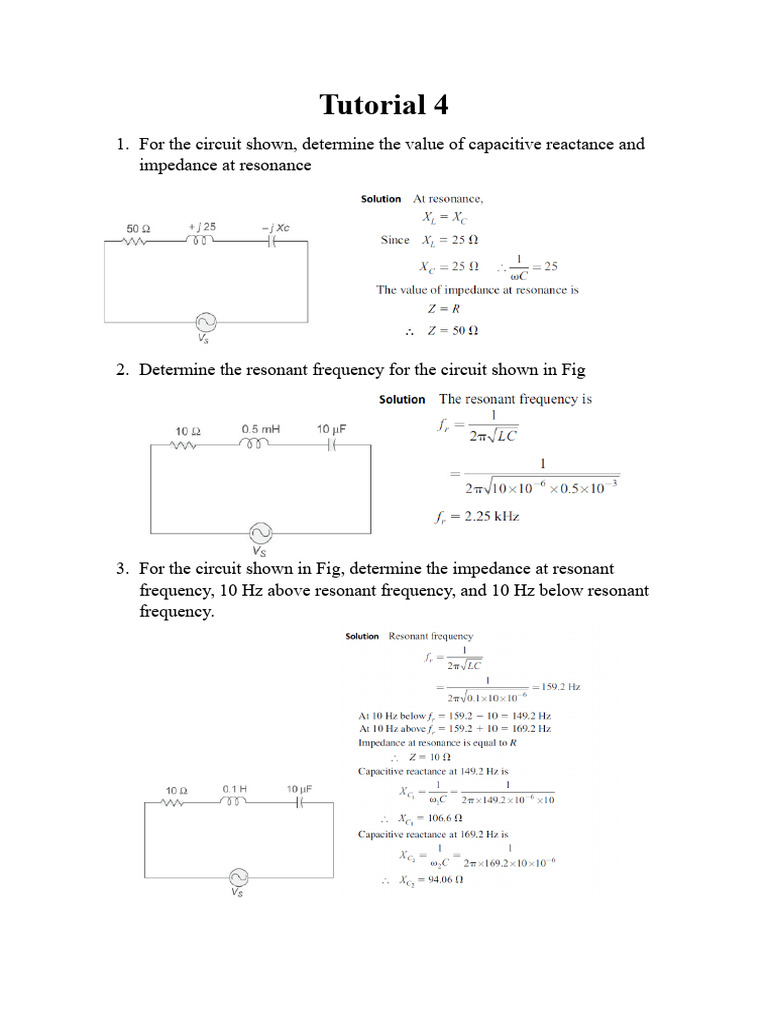 Tutorial 4 Solution | PDF