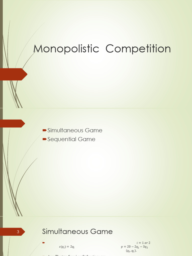 Monopolistic Competition | PDF | Mathematical And Quantitative Methods ...