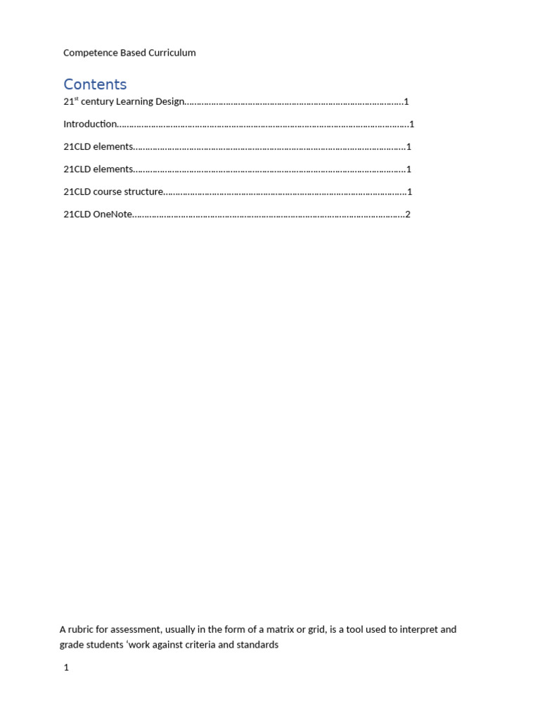 21cld Table of Contents | PDF | Curriculum | Educational Technology