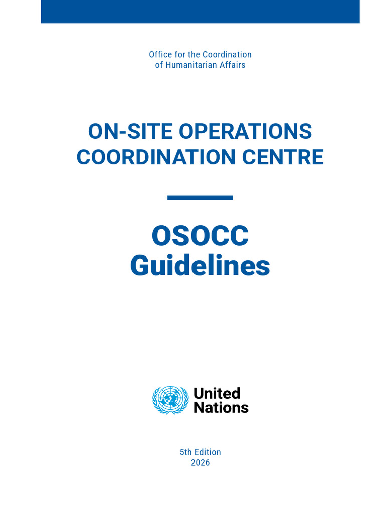 OSOCC Guidelines 5th Edition | PDF | Emergency Management ...