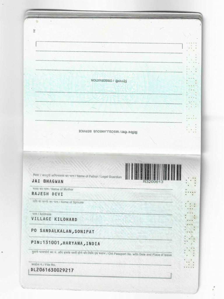 Passport Back | PDF