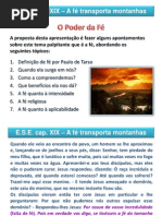 A fé transporta montanhas cap 19 ESE