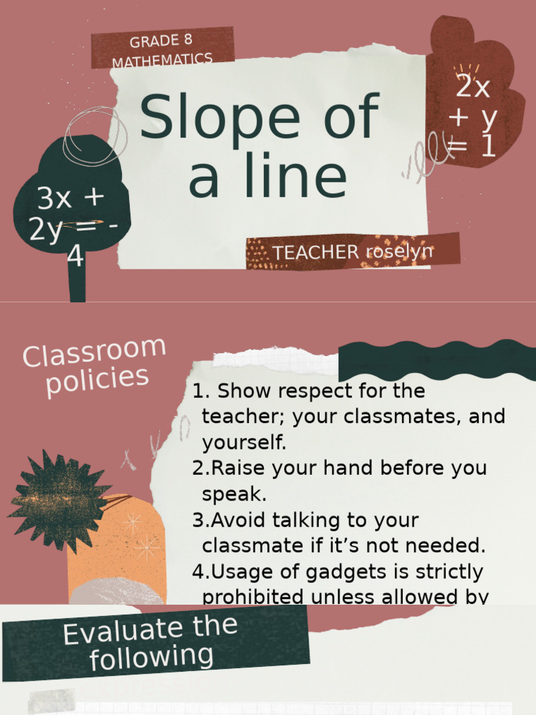 Slope of A Line | PDF | Slope | Elementary Mathematics