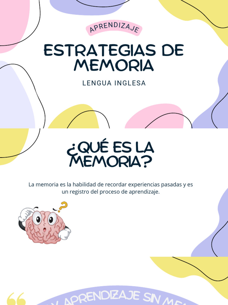 Estrategias de Memoria | PDF | Memoria | Aprendizaje