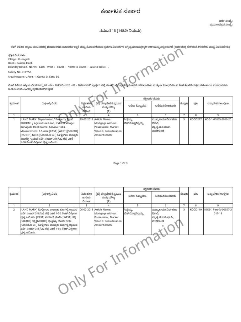 Only For Information | PDF