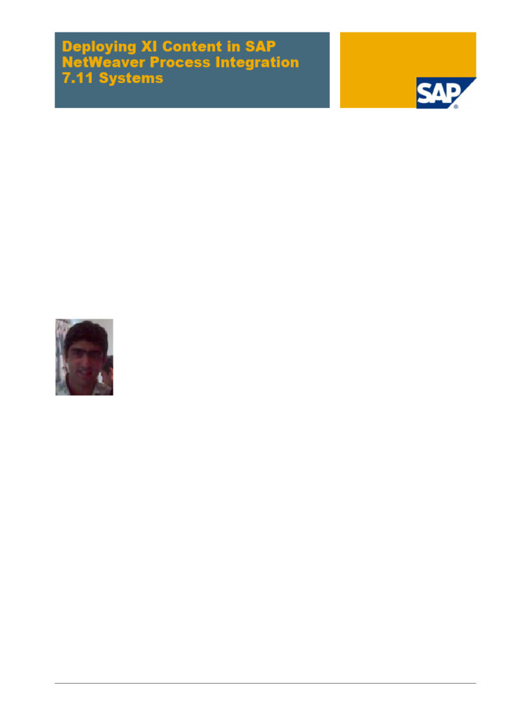 Deploying XI Content in SAP NetWeaver Process Integration 7.11 Systems ...