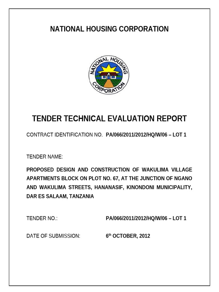 Evaluation Report-Draft Final Plot 67 30-10-2012 Revised | PDF | Business