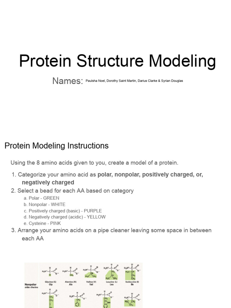 Edited - Protein Structure Modeling | PDF | Cysteine | Proteins