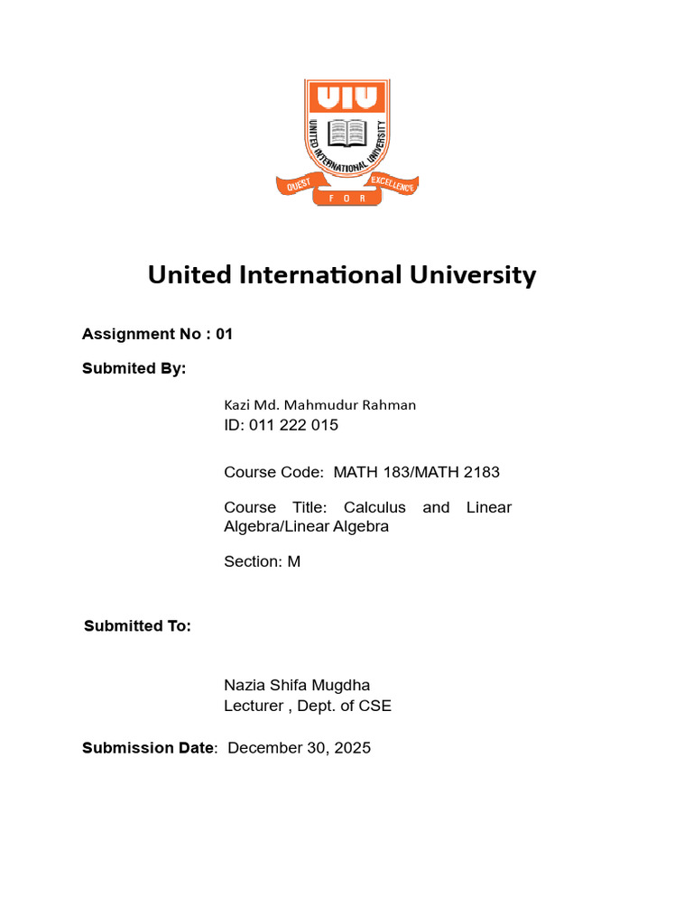 Assignment 01 | PDF
