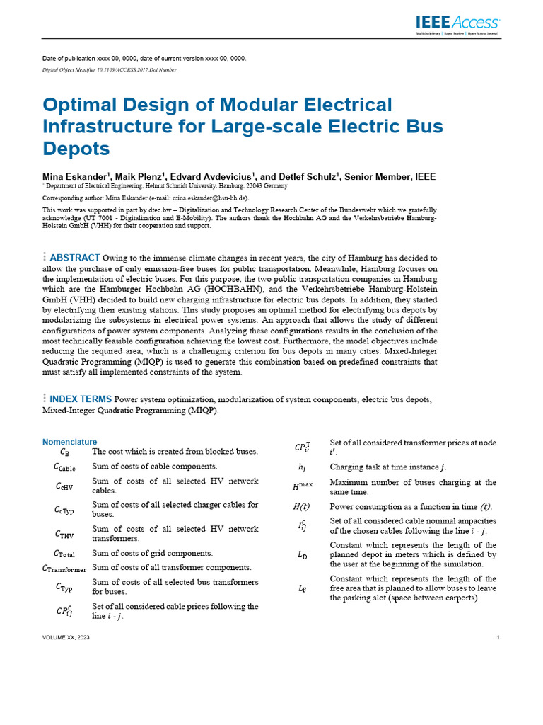 Optimal Design of Modular Electrical Infrastructur | PDF | Mathematical ...