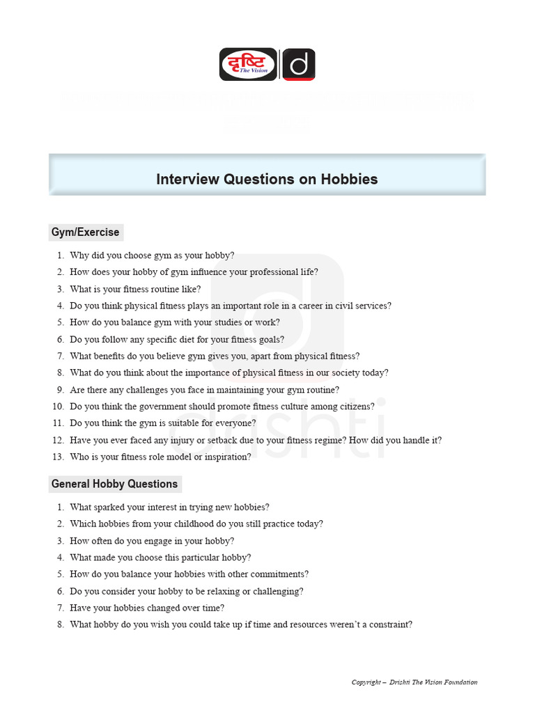 Foundation Programme - Personality Test 2025: Interview Questions On ...